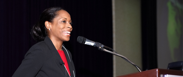 Dr. Carla speaking to Gates Millenium Scholars Leadership Conference
